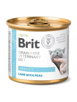 Brit Veterinary Diets GF cat Obesity 200 g konzerva ( POSLEDNÝCH 5 KUSOV)
