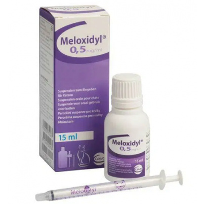 Meloxidyl 0,5 mg/ml per.susp. pre mačky 15 ml