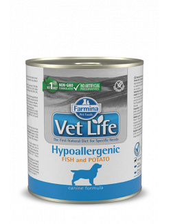 Farmina Vet Life dog Hypoallergenic Fish & Potato konzerva 