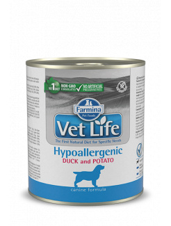 Farmina Vet Life dog Hypoallergenic Duck & Potato konzerva 