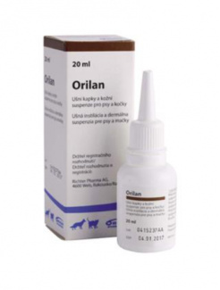 Orilan ušná instil. a derm. susp. 20 ml