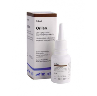 Orilan ušná instil. a derm. susp. 20 ml