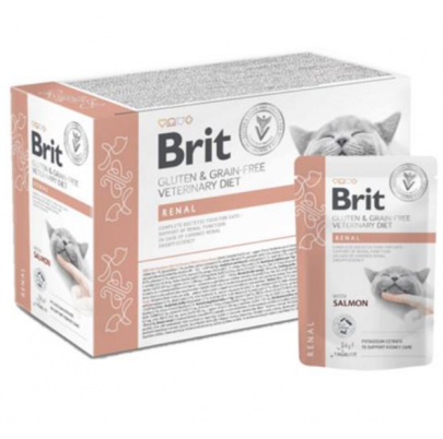 Brit VD Gluten & Grain-Free Cat Pouch Fillets in Gravy Renal 12 x 85 g