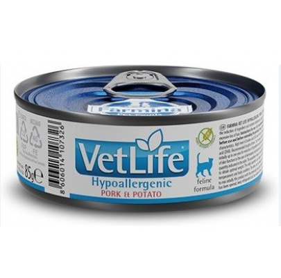 Farmina Vet Life cat hypoallergenic pork & potato konzerva 