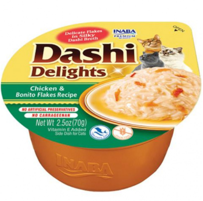 Inaba Dashi Delights cat Kura s bonito vločkami 6 x 70 g vanička