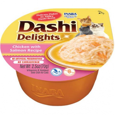 Inaba Dashi Delights cat Kura s lososom 6 x 70 g vanička