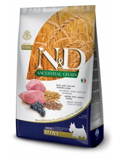 Farmina N&D dog AG adult mini, lamb, spelt, oats & blueberry 2,5 kg !!! POSLEDNY KUS !!!